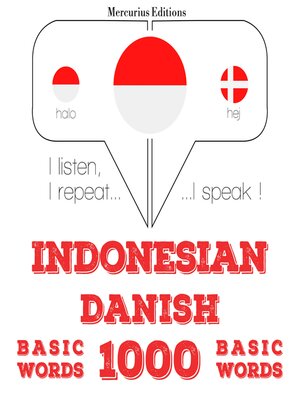 cover image of 1000 kata-kata penting di Denmark